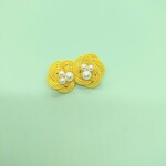 花水引ピアス　イエロー