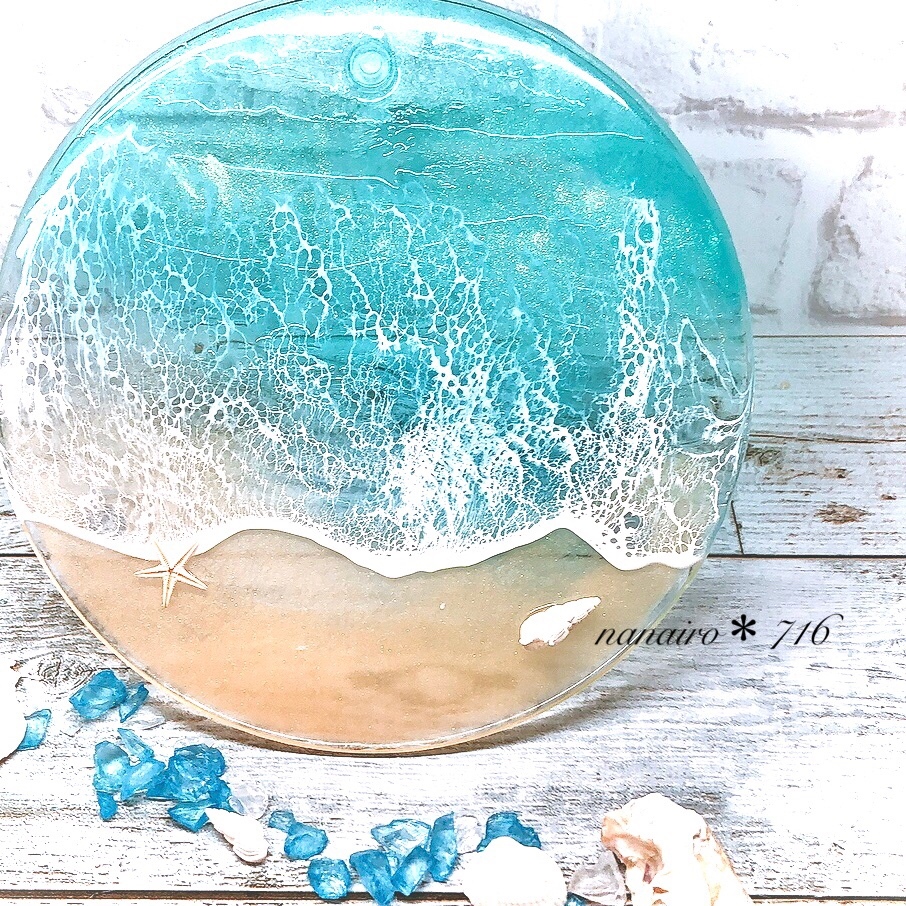 海レジン ピアノ アクセサリーケース 桜