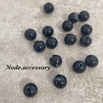 12個 天然石風　ラウンドアクリルビーズ　12mm ブラック