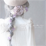 DullcolorHeddress＊* Dahlia＆Rose＆Hydrangea *Setウェディング 結婚式 ドレス 髪飾り 花飾り 浴衣 振袖 前撮り 
