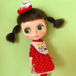 〇受注〇 Blythe outfit ‪ꔛ‬レトロなおてがみワンピースset ꔛsupipi39