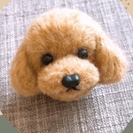 癒しのdogぽんぽん(*´꒳`*)　トイプードル顔タイプキーホルダー