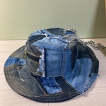 デニムハット帽 リメイク ハンドメイド