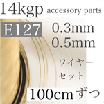 【E184】14kgf 0.3mm 0.5mm ワイヤー　50cmずつ