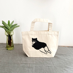 猫のまるちゃん　ハチワレ　ミニバッグ　ランチバッグ（トートバッグ）
