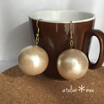 SALE 1500→1390　30ミリ！ビッグコットンパールピアス