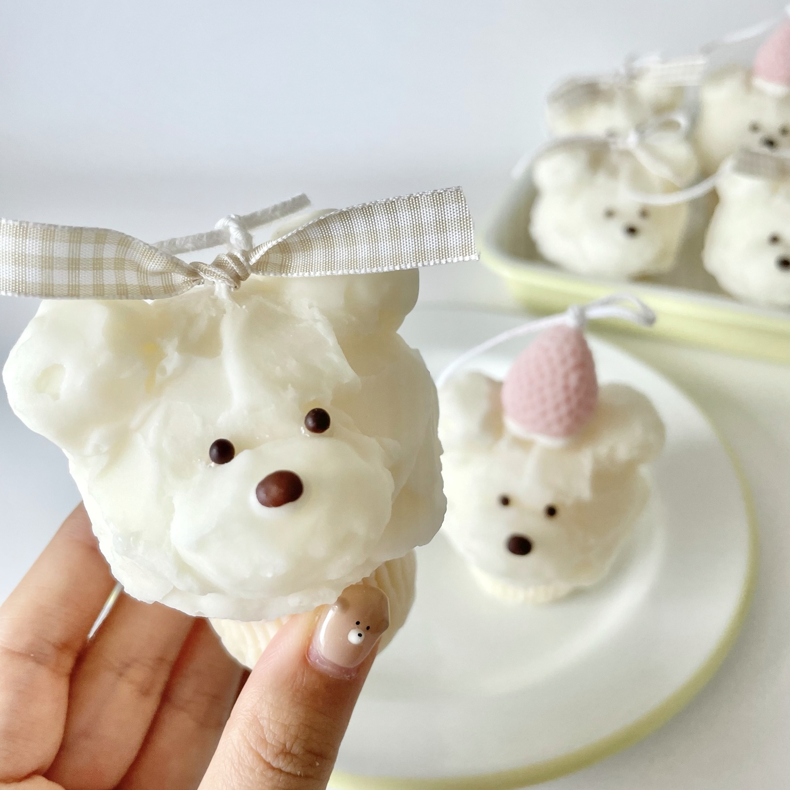 カップケーキくまちゃんキャンドル - sunnyside | minne byGMO