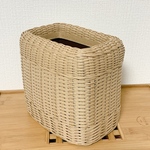 ❣️kotasoraichi様専用(オーダー作品)❣️エコクラフト「ごみ箱カバー」✨プラカップ付き (四角 ベージュ)クラフトバンド