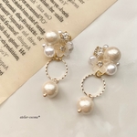 ＊ フラワー ビジュー ゆらゆらピアス