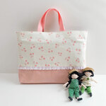 【RENEW】♪🍒 pink × natural pink さくらんぼのレッスンバッグ 🍒♪