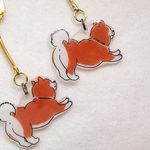 伸び柴犬キーホルダー