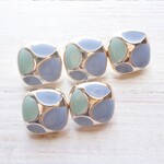 限定1点 5個 ぶちシャンクボタン 16mm ブルー