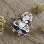 送料無料[145]ハンドメイド☆女の子ドール☆ブローチ