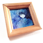 『星屑』ミニ手描きイラスト原画 缶バッチ付き