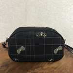 お客様専用ご購入ページ✳︎ミナペルホネン ✳︎ラウンド型ショルダーバッグ　choucho 黒チェック　タンバリン　アイボリー