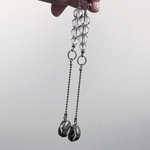 NEW!! ▽ クリアビーズ × ボールチェーン ピアス / イヤリング