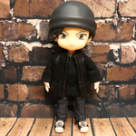 オビツ11　服　レザージャケット黒　セット