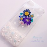 iPhone6 iPhone6sケース♡押し花★花と雪の女王