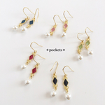 大人可愛いひし形プチピアス/イヤリング
