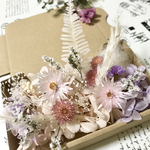 ホワイトパープルシャイニーシャイニー＊ハーバリウム　花材ドライフラワー  花材詰め合わせセット
