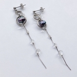 淡水パールシルバーピアス【silver chain pearl pierce＆earring】