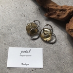 真鍮製フープ 4way  earring（シルバーのリングは指輪でも使って頂けます）