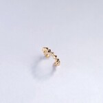 送料無料【18kgp（brass）】白夜 イヤーカフ スタッズライン／ mini ／ゴールド　華奢　シンプル