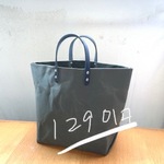 happy price 大きめパラフィン帆布トートバッグ革持ち手　mos41