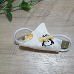パンとパンダ柄のイヤホンクリップ　コードクリップ