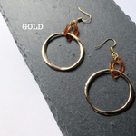 大ぶりシンプルフープピアス/イヤリング