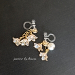 ❀揺れる氷のジャスミン❀ノンホールピアス
