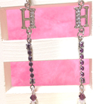 LUCE＊イニシャルピアス H/シルバー＊アメジスト