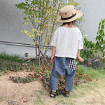 再5販『オーガニックコットン』児島インディゴダンガリーのサルエルパンツ