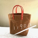 happy price パラフィン帆布トートバッグ　革持ち手　CH