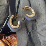 RUKIRIRIA #585 ゴールドチタンピアス  大ぶりピアス  カラー