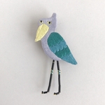 ★ご注文分のハシビロコウ手刺繍ブローチ★