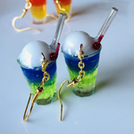 青空のクリームソーダ　ピアス　イヤリング