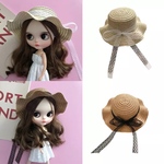 (モニター価格　2000円を1600円) 1個　ストローハットタイプ　帽子　ハット　女性用 ブライス ドール ICYドール　などに装着可能 ドール用品 ミニチュアアイテム