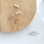 new▷mini triple pearl ピアス/ノンホールイヤリング＊受注製作＊