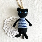 黒ネコのバッグチャーム 1