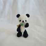 5cm/ぱんロボ(くろ)ミニチュアテディベア