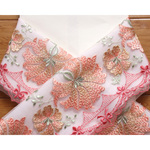 ◇レース半襟・半衿 【salmon pink flower】