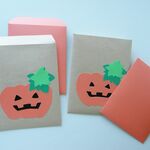 ひょっこり出現！　ジャックオーランタンのミニ封筒(2枚組)