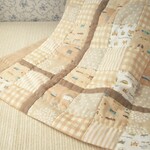 ガーゼキルトケット [M] 86×101cm (ベージュMix) 大人用ひざ掛けサイズ②