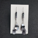 モノクロの3連ピアス(金具変更可)