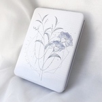 《1点もの》青いお花のコンパクトミラー