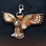アフリカワシミミズクの刺繍チャーム(受注生産)
