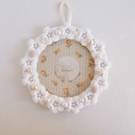 Doily photo frame