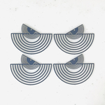 Grey Double Half Circle Pendant Tops