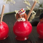 おうちでイヌクロ夏祭り限定品🏮狐さんとりんご飴とキャバっ子🍎🐶ブレンハイム